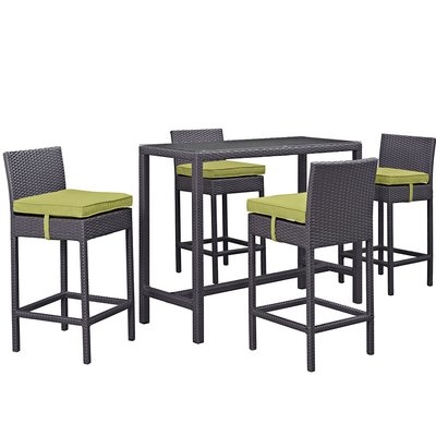 Brentwood 5 Piece Bar Height Dining Set with Cushion - Image 0