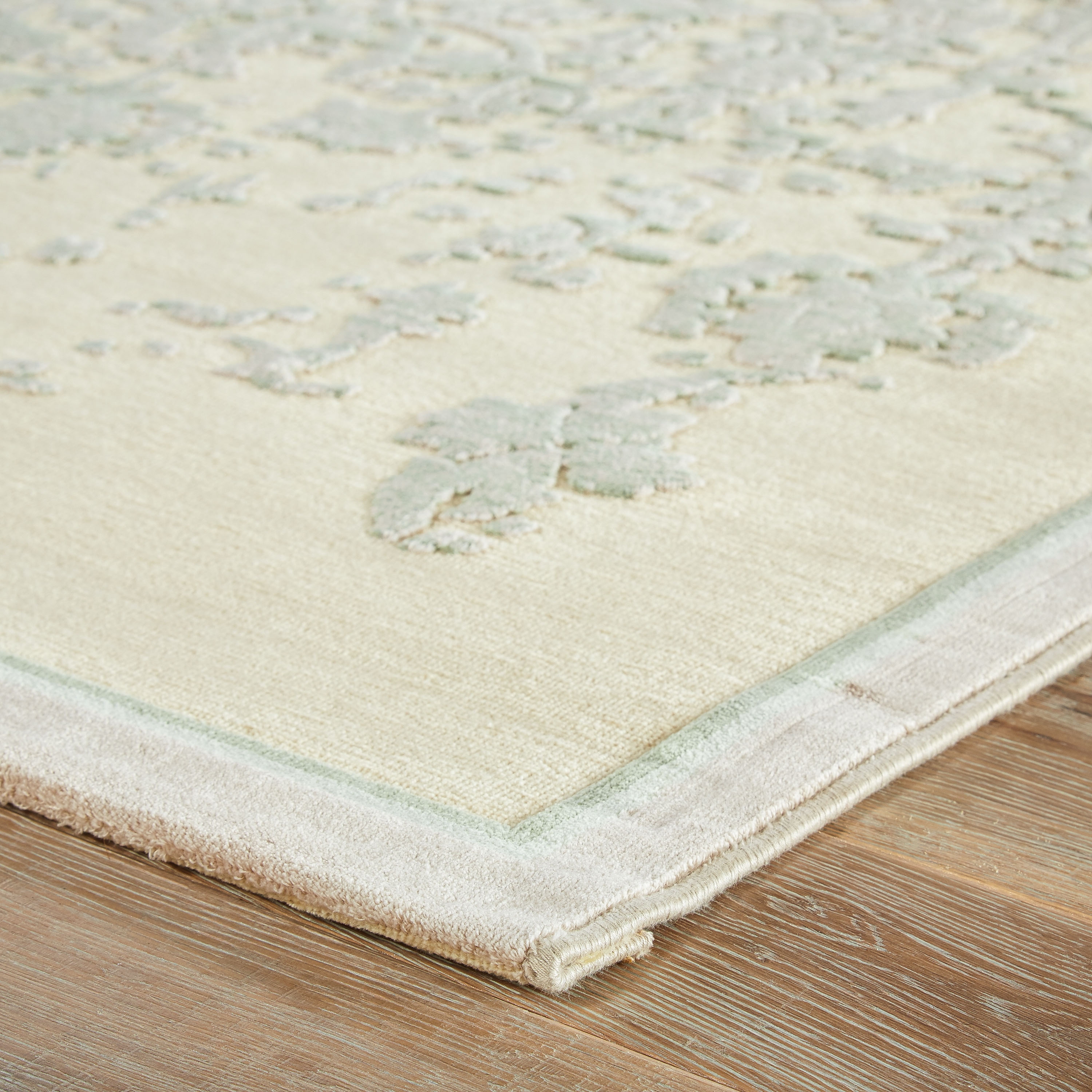 Halcyon Abstract Beige/ Green Area Rug (9' X 12') - Image 1