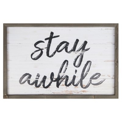 Stay Awhile Frame Wall Décor - Image 0