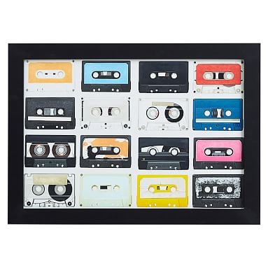 Colorful Cassette Framed Art - Image 0
