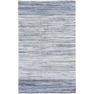 Phillips Hand-Woven Cotton Blue/Navy Area Rug - Image 0