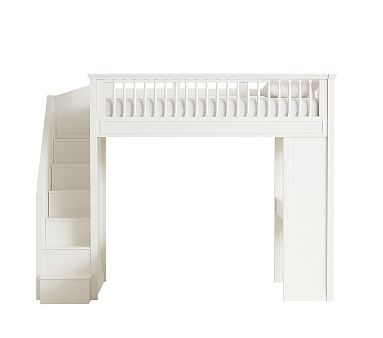 Fillmore Twin Stair Loft, Simply White - Image 1