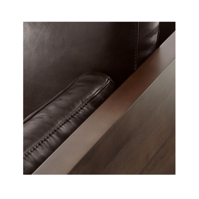 Sherwood Leather 3-Seat Exposed Wood Frame Sofa - Image 6
