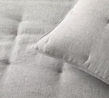 Belgian Flax Linen Comforter, King/Cal King, Flagstone - Image 4