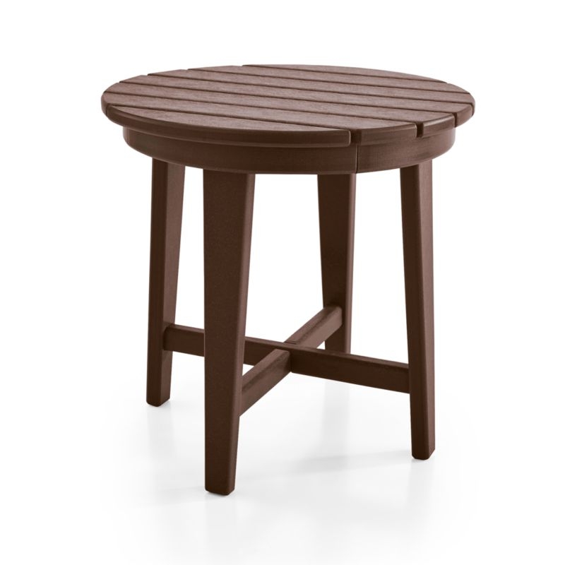 Vista II Mahogany Adirondack Outdoor Side Table by POLYWOOD® - Image 1