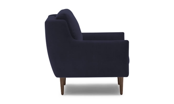 Blue Bell Mid Century Modern Chair - Sunbrella Premier Indigo - Coffee Bean - Image 1