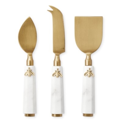 Marble Honeycomb Cheese Knives, Set of 3 - Image 0