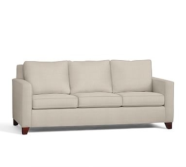 Cameron Square Arm Upholstered Sofa 86" 3-Seater, Polyester Wrapped Cushions, Performance Everydaylinen(TM) Oatmeal - Image 0