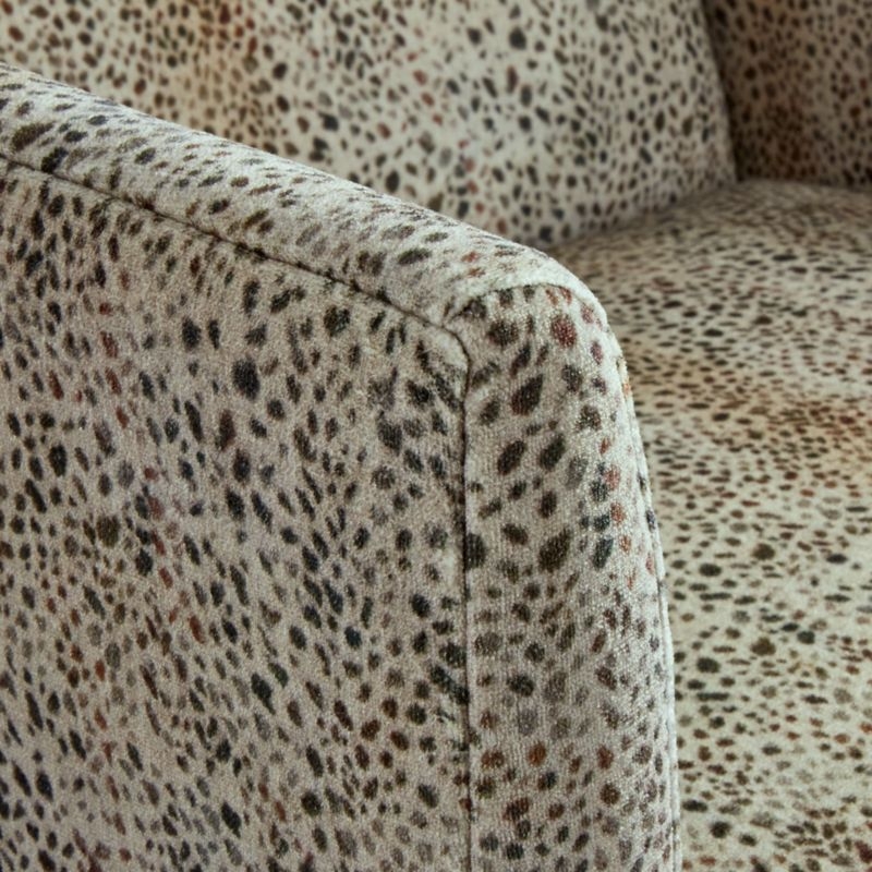 Marais Cheetah Print Velvet Armchair with Brass Legs - Image 7