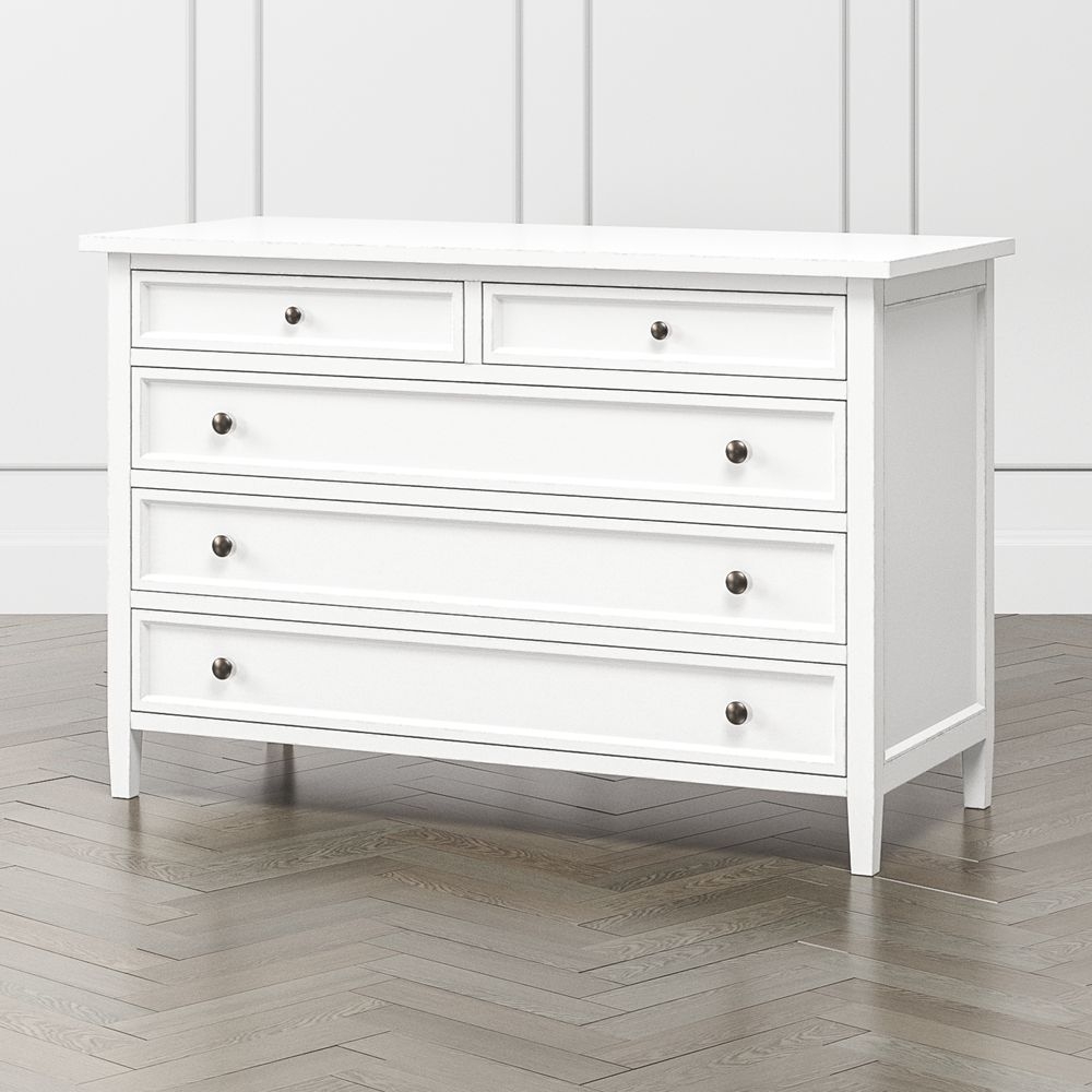 Harbor White 5-Drawer Dresser - Image 0