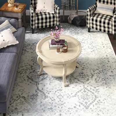 Youati Floral Ivory/Gray/Cream Area Rug - Image 1