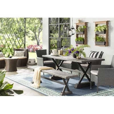 Mcbeth Navy/Green Indoor / Outdoor Area Rug - Image 1