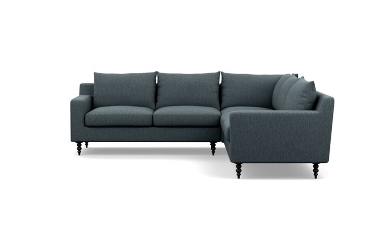 Sloan Corner Sectional with Rain Fabric and Matte Black legs - Image 0