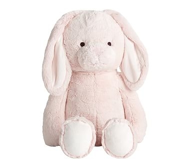 Jumbo Long Eared Easter Bunny Plush, Pink - Image 0