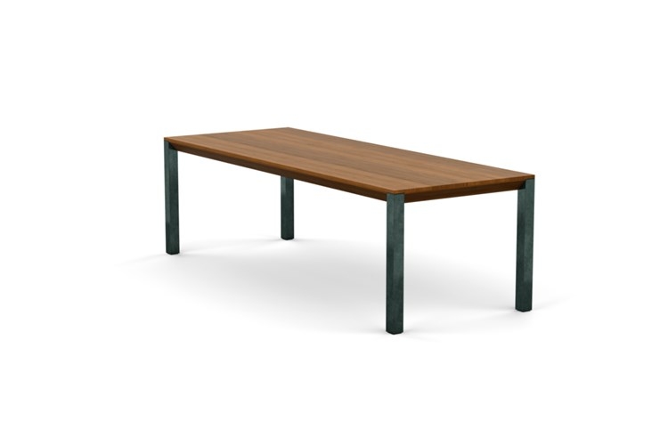 Hayes Dining with Walnut Table Top and Natural Steel legs - Image 3