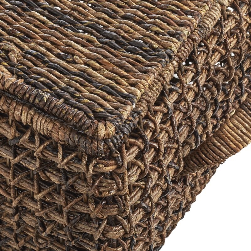 Zuzu Large Rectangular Handwoven Basket with Lid - Image 2