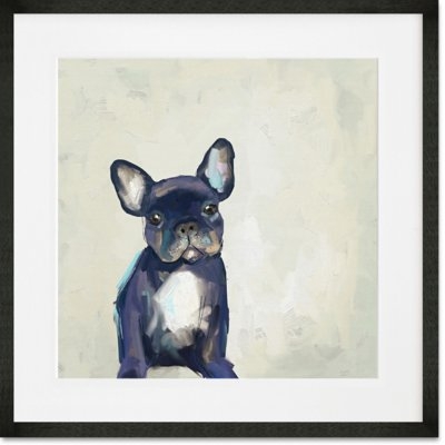 'Best Friend - Frenchie Pup' Framed Acrylic Painting Print - Image 0