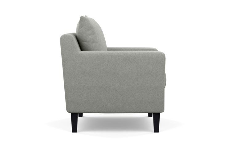 Sloan Petite Chair with Ecru Fabric and Painted Black legs - Image 2