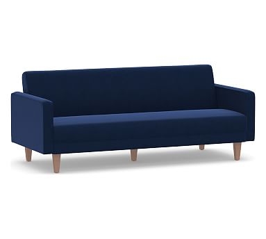 Edison Upholstered Sleeper Sofa, Polyester Wrapped Cushions, Performance Everydayvelvet(TM) Navy - Image 0