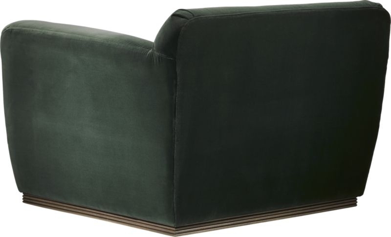 Clive Pleated Spruce Green Velvet Armchair - Image 4