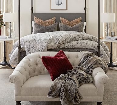 Adeline Upholstered Sofa 84", Polyester Wrapped Cushions, Textured Twill Light Gray - Image 5