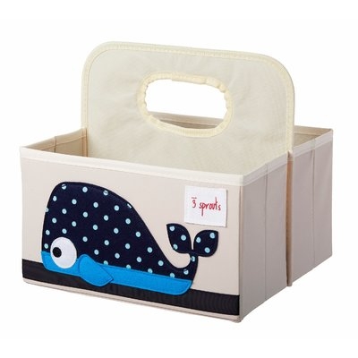 Whale Diaper Caddy Fabric Basket - Image 0