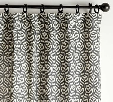 Mitzi Print Curtain, Charcoal Multi, 96 x 50" - Image 0