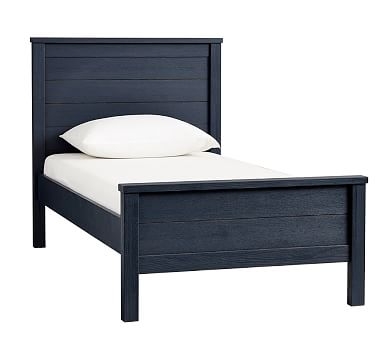 Charlie Low Footboard Bed, Twin, Weathered Navy, In-Home Delivery - Image 0