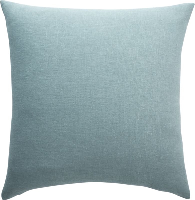 20" Linon Arctic Blue Pillow with Down-Alternative Insert - Image 3