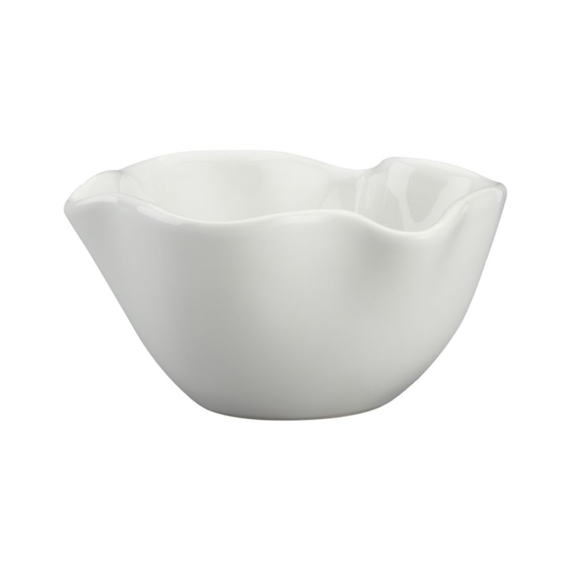 White Ruffle 11" Small Bowl - Image 8