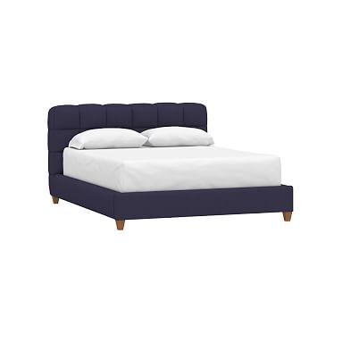 Baldwin Classic Upholstered Bed, Full, Twill Navy - Image 0