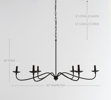 Lucca Iron Chandelier, Bronze, Large - Image 5