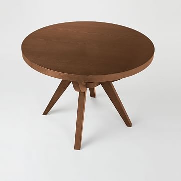 Arc Base Pedestal Table, 42", Dark Walnut - Image 3