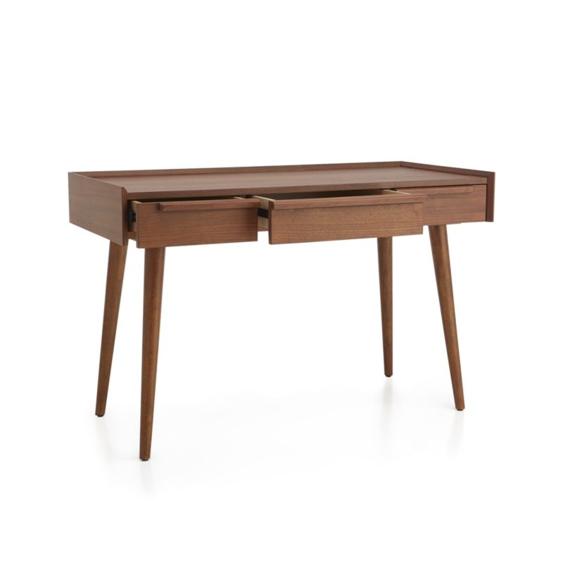 Tate 48" Walnut Desk with Power Outlet - Image 2