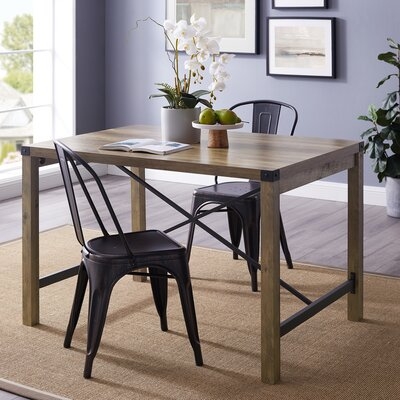 Quayle 48" Industrial Farmhouse Dining Table - Image 0
