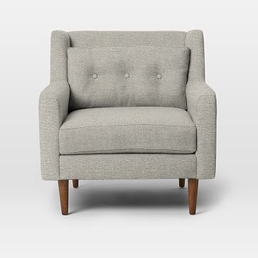Crosby Arm Chair, Twill, Stone - Image 0