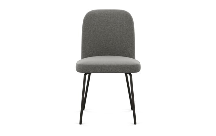 Dylan Dining Chair with Heather Fabric and Matte Black legs - Image 0