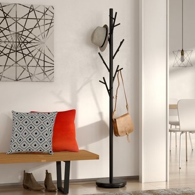 Freestanding Black Coat Rack - Image 0