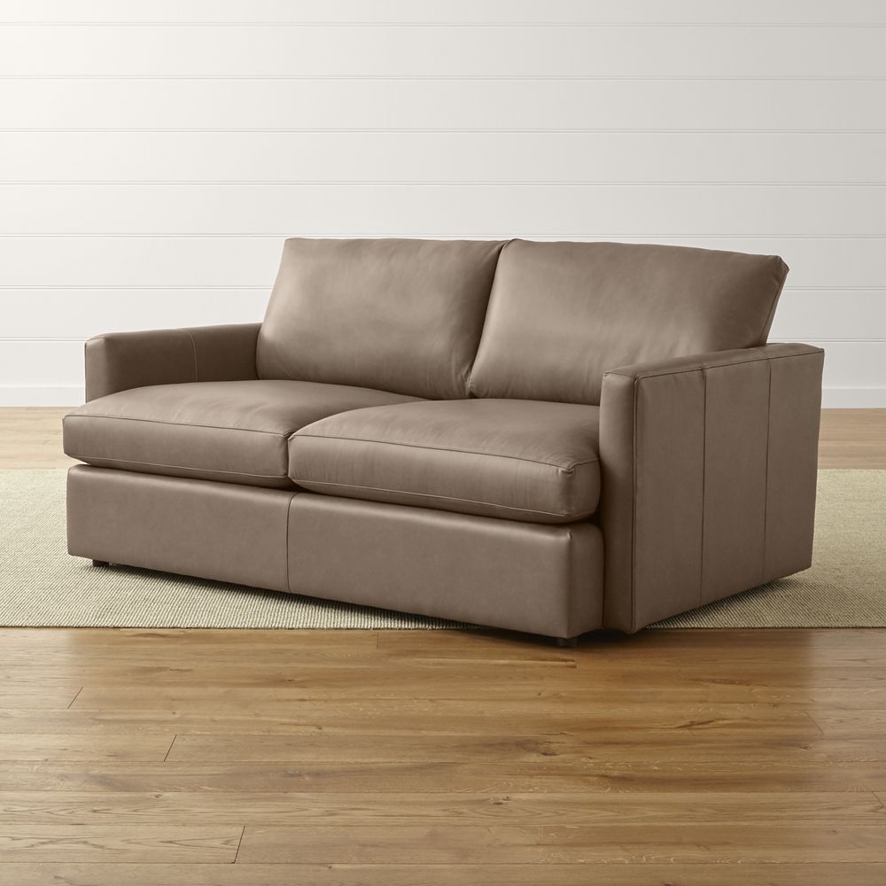 Lounge Leather Apartment Sofa - Image 0