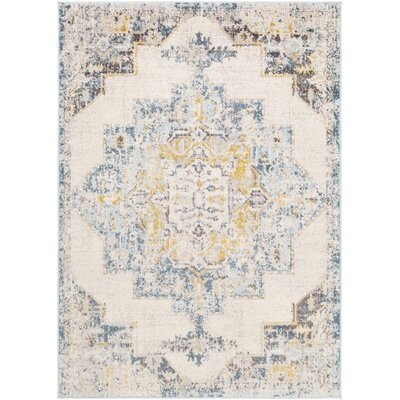 Christmas Distressed Bright Yellow Area Rug - Image 0
