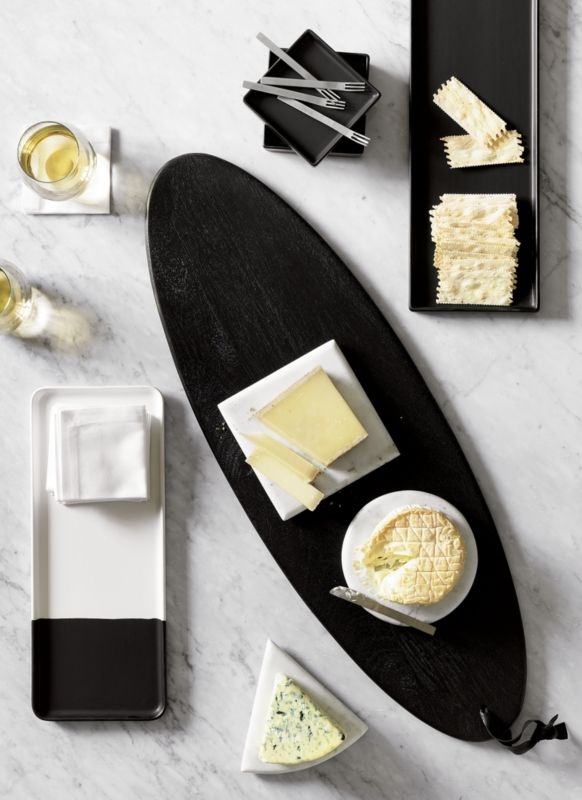 Bento Rectangular Matte Black Serving Platter - Image 4
