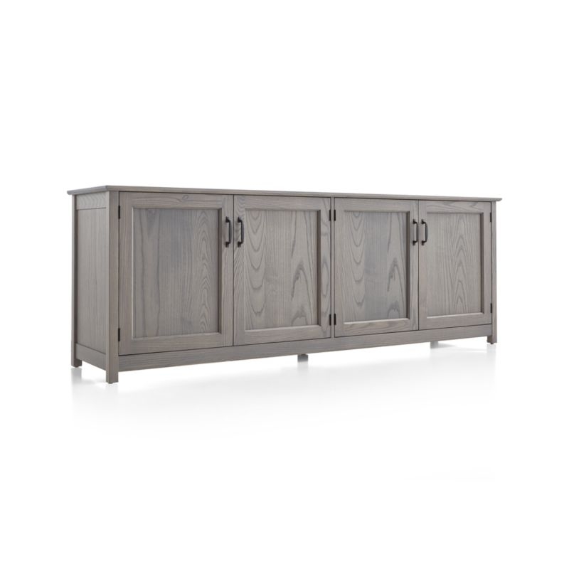 Ainsworth Dove 85" Media Console with Glass/Wood Doors - Image 2