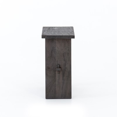 Dover End Table, Reclaimed Wood, Dark Totem - Image 2