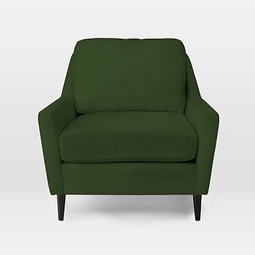 Everett Chair, Performance Velvet, Moss - Image 2