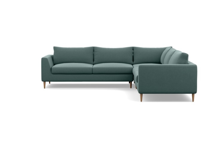 Asher Corner Sectional with Mist Fabric and Natural Oak legs - Image 0