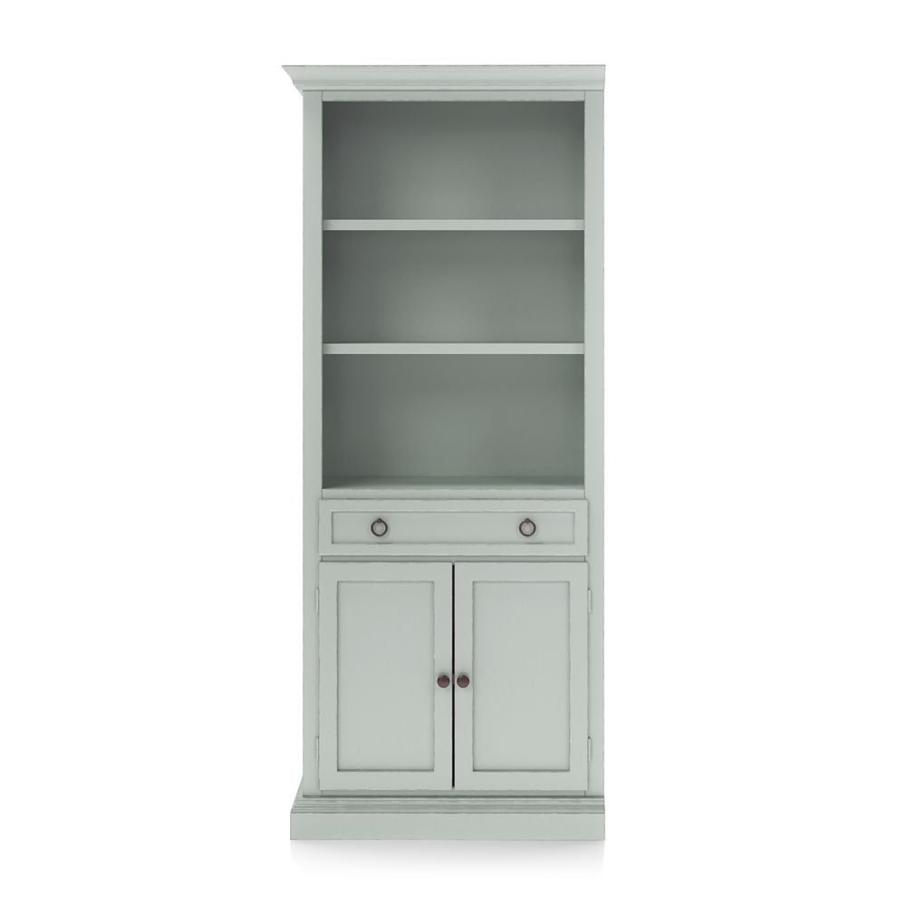 Cameo Blue Grey Storage Bookcase with Left Crown - Image 0