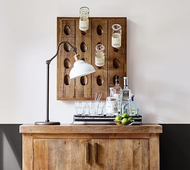 French Wine Bottle Wall Rack, Natural - Image 2