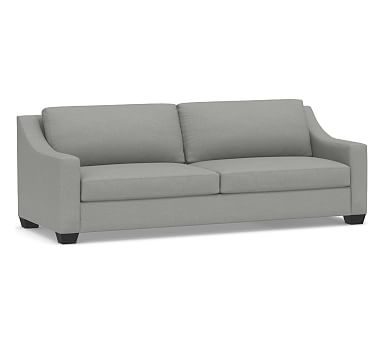 York Slope Arm Upholstered Grand Sofa 95.5", Down Blend Wrapped Cushions, Sunbrella(R) Performance Slub Tweed Ash - Image 0