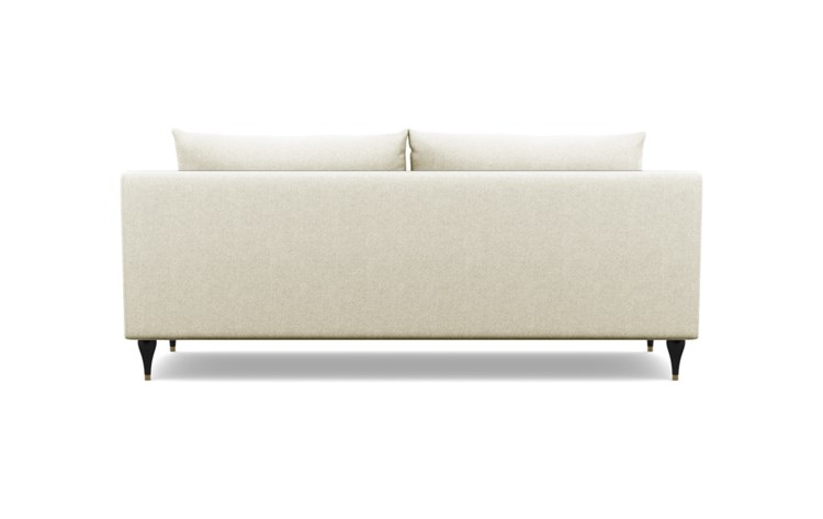 Sloan Sofa with Vanilla Fabric and Matte Black with Brass Cap legs - Image 3