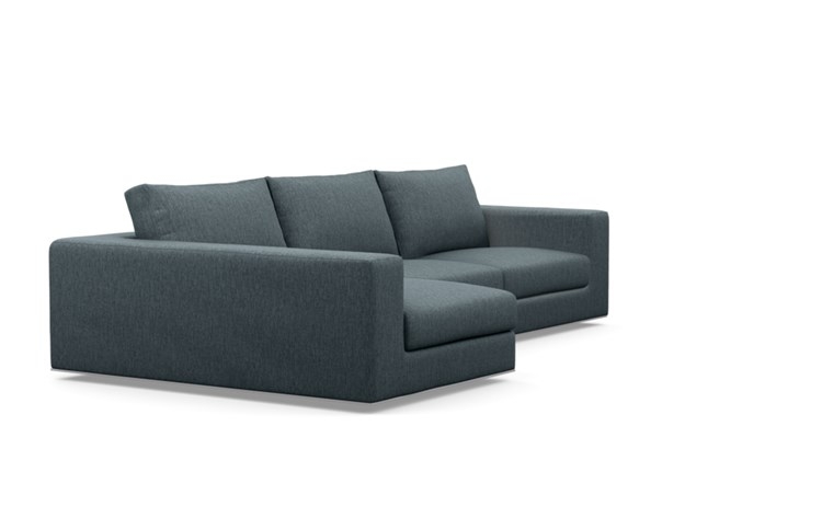 Walters Left Sectional with Blue Rain Fabric and extended chaise - Image 1
